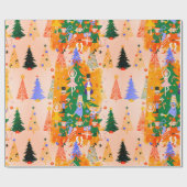 くるみカラフル割り世界クリスマスラッピング紙 ラッピングペーパー (フラット)