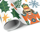 くるみカラフル割り付きクリスマスパターン ラッピングペーパー (ロールコーナー)