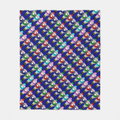 くるみカラフル割り兵士クリスマス フリースブランケット (正面)