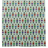 くるみカラフル割り シャワーカーテン (正面)