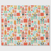 くるみカラフル割モダンりクリスマスパターン ラッピングペーパー (フラット)