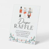 くるみクラッカーおむつラッフルクリスマスベビーシャワー 台座サイン (正面)