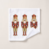 くるみクラッカーおもしろいクリスマスホリデーバスタオルセット バスタオルセット (ウォッシュタオル)