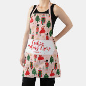 くるみクラッカーかわいいピンクのクリスマス エプロン (インサイチュ)