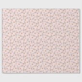 くるみクラッカーとくるみ – ピンクラップ紙 ラッピングペーパー (フラット)