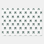 くるみクラッカーと弓、ミュートされたクリスマスヴィンテージの雰囲気 ラッピングペーパーシート (正面2)