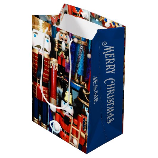 くるみクラッカーのパーソナライズ名すごいかわいい ミディアムペーパーバッグ (正面アングル)