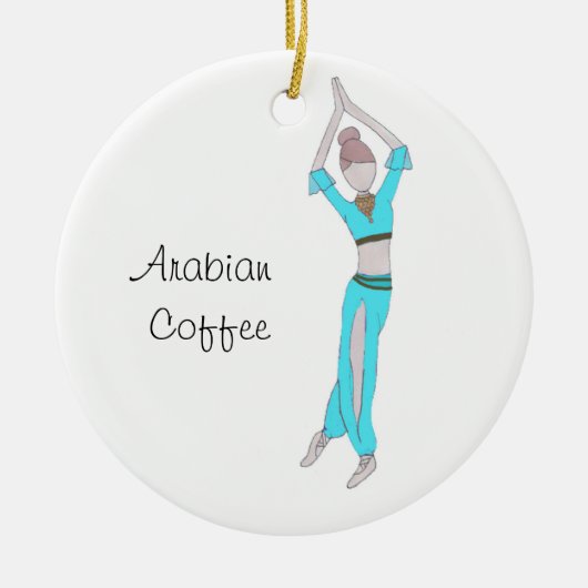 くるみクラッカーアラビアンコーヒーキープサケオーナメント セラミックオーナメント (正面)