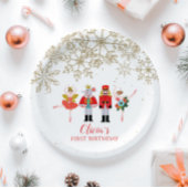 くるみクラッカーウィンターバレエ金ゴールドスノーフレーク誕生日 ペーパープレート