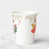 くるみクラッカーウィンターバレエ金ゴールドスノーフレーク誕生日P 紙コップ (右)