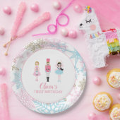 くるみクラッカーウィンターバレエ雪片誕生日 ペーパープレート (パーティー)