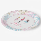 くるみクラッカーウィンターバレエ雪片誕生日 ペーパープレート (アングル)