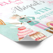 くるみクラッカーウェルカムサインランドオブスイーツ誕生日 ポスター (角)