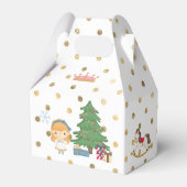 くるみクラッカーオンホワイトと金ゴールド水玉模様 フェイバーボックス (裏面サイド)