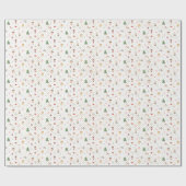 くるみクラッカーオンホワイトと金ゴールド水玉模様 ラッピングペーパー (フラット)