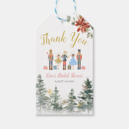 くるみクラッカークリスマスブライダルシャワーお茶のお願い ギフトタグ