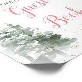 くるみクラッカークリスマスブライダルシャワーティーゲストブック ポスター (角)