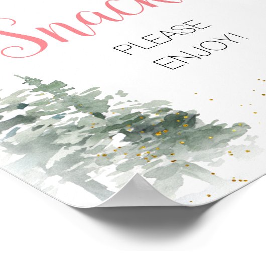 くるみクラッカークリスマスブライダルシャワーティースナック ポスター (角)