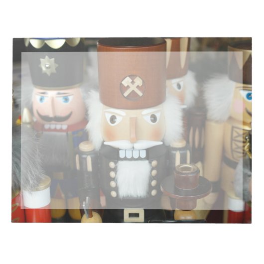 くるみクラッカークリスマスホリデークリスマスデザイン ノートパッド (正面)