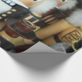 くるみクラッカークリスマスホリデークリスマスデザイン ラッピングペーパー (角)