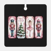 くるみクラッカークリスマスホリデーパーティギフトフェスティバル メタルオーナメント (正面)