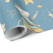 くるみクラッカークリスマスホリデーブルー ラッピングペーパー (ロールコーナー)