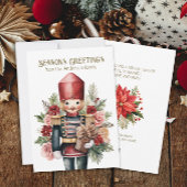 くるみクラッカークリスマスホリデーポインセティアス シーズンカード