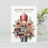 くるみクラッカークリスマスホリデーポインセティアス シーズンカード (スタンド正面)