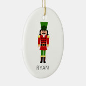 くるみクラッカークリスマスホリデー名クラシック セラミックオーナメント (右)