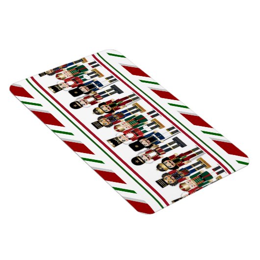 くるみクラッカークリスマスレッドグリーンフェスティバルストライプピル マグネット (右側)