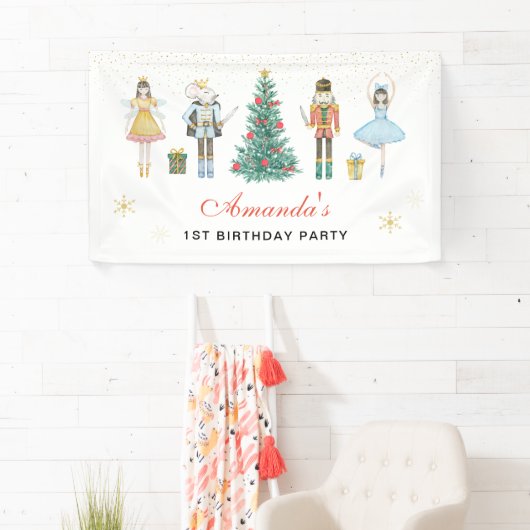 くるみクラッカークリスマス誕生日バナー 横断幕 (インサイチュ)