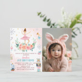 くるみクラッカークリスマス誕生日写真招待状 招待状 (スタンド正面)