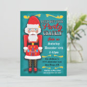 くるみクラッカーサンタホリデークリスマスパーティの招待状 招待状 (スタンド正面)