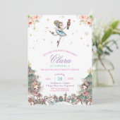 くるみクラッカーシュガープラムフェアリーのクリスマス誕生日 招待状 (スタンド正面)