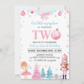 くるみクラッカーシュガープラムフェアリー誕生日招待状 招待状 (正面)