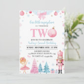 くるみクラッカーシュガープラムフェアリー誕生日招待状 招待状 (スタンド正面)