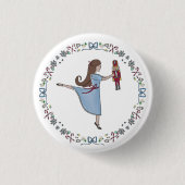 くるみクラッカースイーツクララクリスマス 缶バッジ (正面)