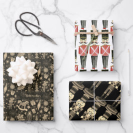 くるみクラッカースイートおもちゃ兵士ロッキングホース | ラッピングペーパーシート