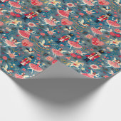 くるみクラッカースイートシュガープラムフェアリー飛んでいるウズ ラッピングペーパー (角)