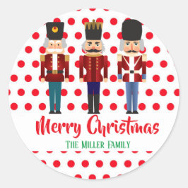 くるみクラッカートリオクリスマスホリデー ラウンドシール