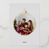 くるみクラッカーハッピーホリデーズフォトフォイルホリデーカード 箔シーズンカード (裏面)