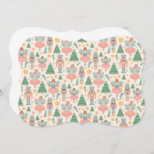 くるみクラッカーバレエとクリームの背景の妖精 (正面/裏面)