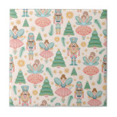 くるみクラッカーバレエとクリームの背景の妖精 タイル (正面)