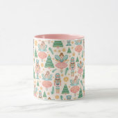 くるみクラッカーバレエとクリームの背景の妖精 マグカップ (中央)