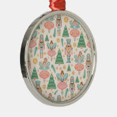 くるみクラッカーバレエとクリームの背景の妖精 メタルオーナメント (右)