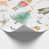 くるみクラッカーバレエのクリスマスイメージラッピング紙 ラッピングペーパー (角)