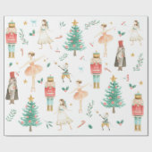 くるみクラッカーバレエのクリスマスイメージラッピング紙 ラッピングペーパー (フラット)