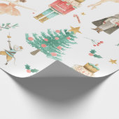 くるみクラッカーバレエのクリスマスイメージラッピング紙 ラッピングペーパー (角)