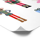 くるみクラッカーバレエイラストレーションスノーフレーク絵画ズ ポスター (角)