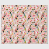 くるみクラッカーバレエキャラクター – ピンク ラッピングペーパー (フラット)